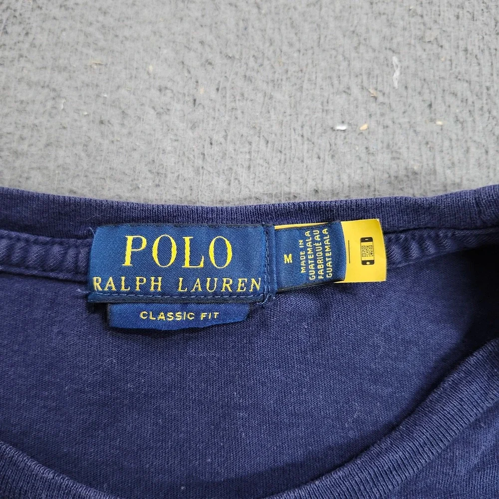 Polo Ralph Lauren Mens Classic Fit Navy Blue Graphic Logo T-Shirt Medium